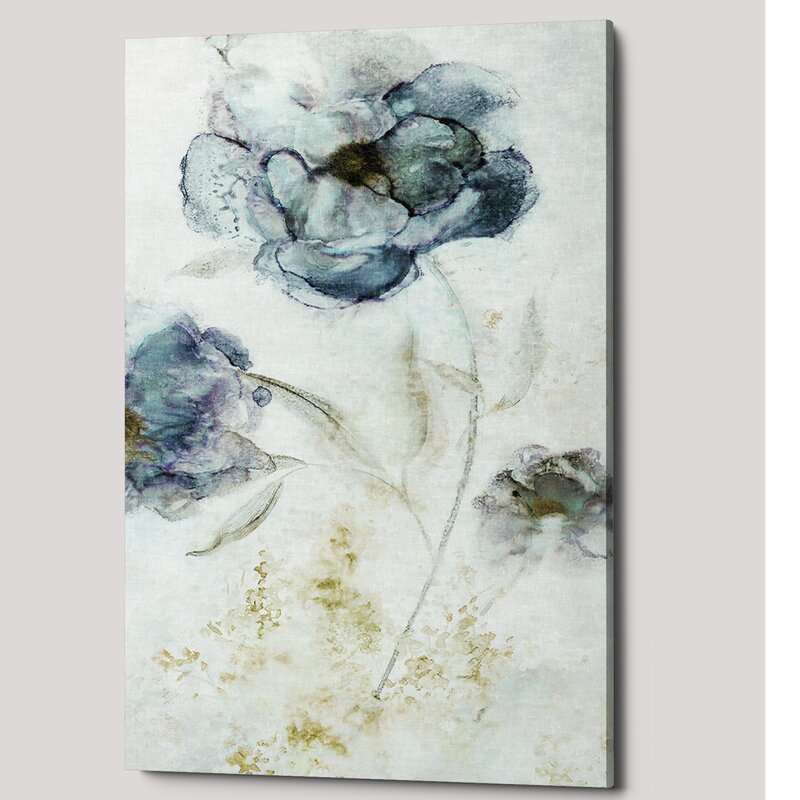 Elegant Blue Peony Oil Painting for Home Decor and Floral Art Enthusiasts