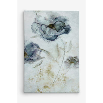 Elegant Blue Peony Oil Painting for Home Decor and Floral Art Enthusiasts