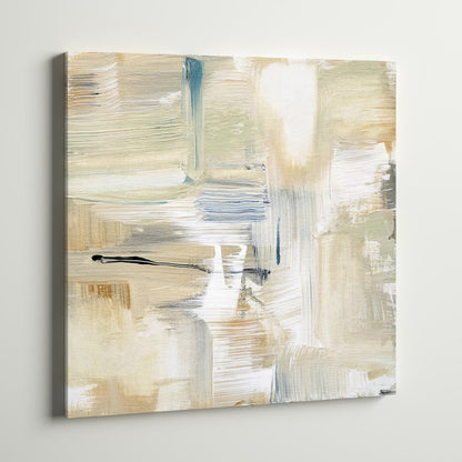 Serene Abstract Mountain Trail Landscape Oil Painting for Home Decor