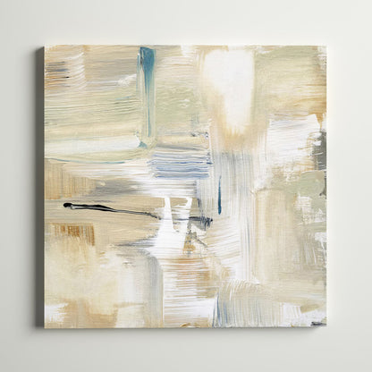 Serene Abstract Mountain Trail Landscape Oil Painting for Home Decor