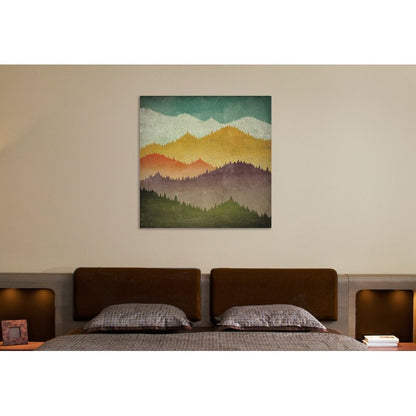 Serene Mountain Landscape Oil Painting for Modern Home Decor