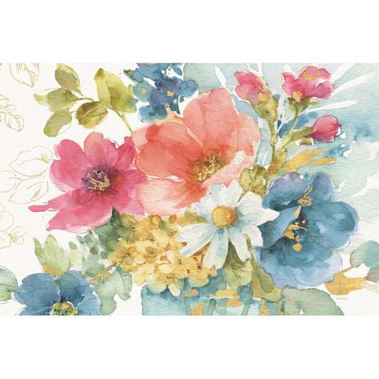 Vibrant Floral Garden Bouquet Oil Painting