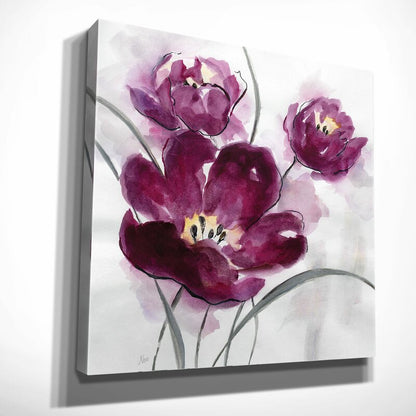 Vibrant Magenta Floral Oil Painting for Modern Home Decor