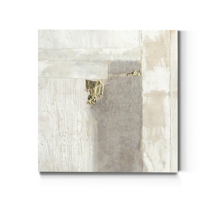Elegant Neutral Gold Abstract Oil Painting for Modern Home Decor
