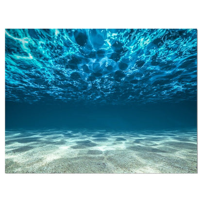 Tranquil Underwater Scene with Crystal Clear Waves and Soft Sandy Bottom