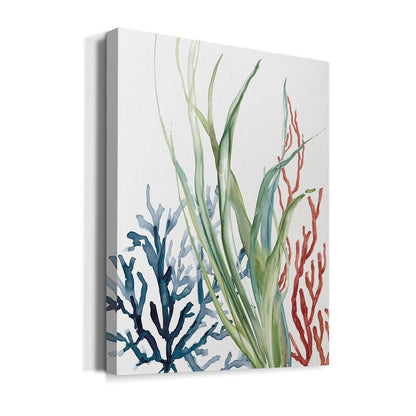 Serene Ocean Garden Abstract Oil Painting for Coastal Home Decor
