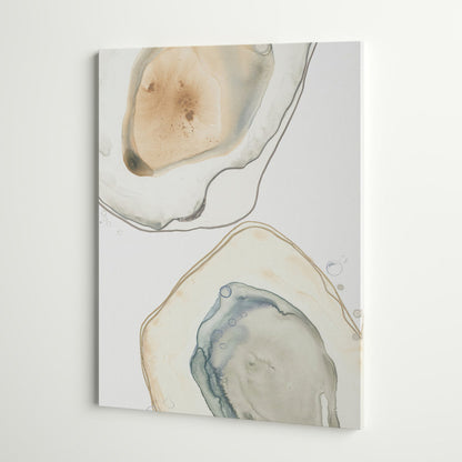 Abstract Ocean Oysters Art - Elegant Coastal Decor for Modern Homes