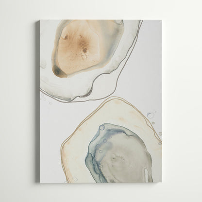Abstract Ocean Oysters Art - Elegant Coastal Decor for Modern Homes