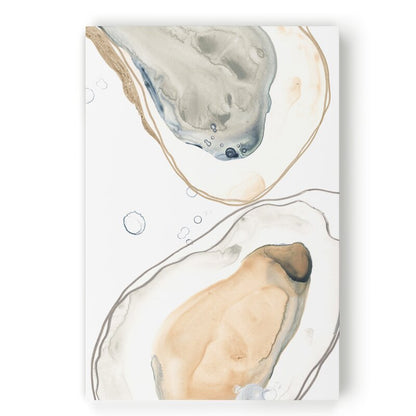 Elegant Ocean Oyster Abstract Art for Coastal Home Decor