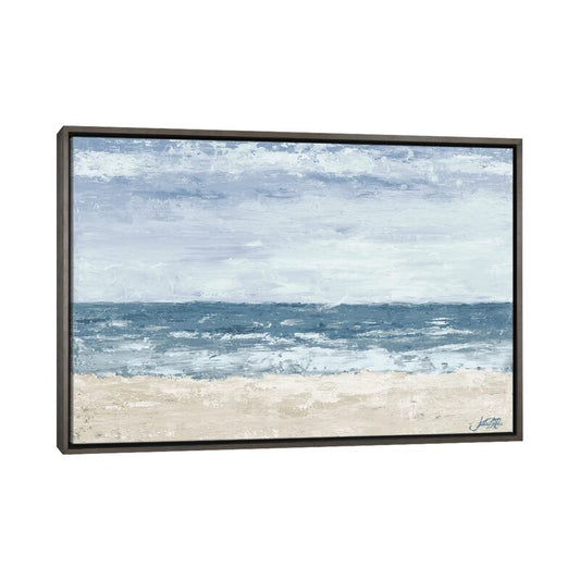 Serene Ocean Waves - Tranquil Coastal Oil Painting