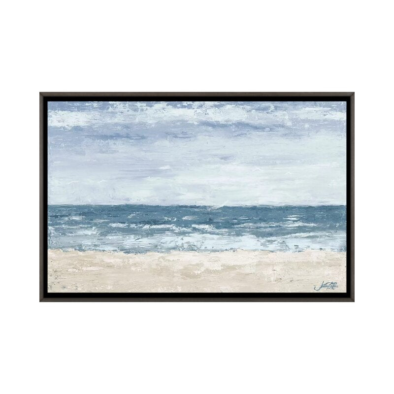 Serene Ocean Waves - Tranquil Coastal Oil Painting