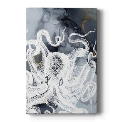 Elegant Octopus Art Print - Modern Oil Painting for Nautical Home Decor