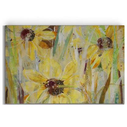Vibrant Sunflower Fields: Captivating Yellow Oil Painting for Home Decor