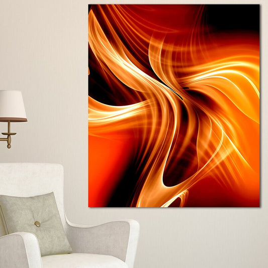 Vibrant Orange Abstract Fractal Art for Modern Home Decor