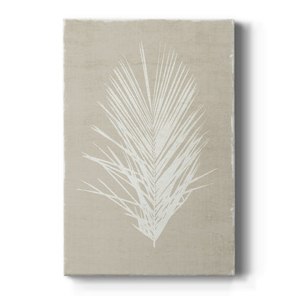 Serene Palm Leaf Oasis Oil Painting for Coastal Home Decor