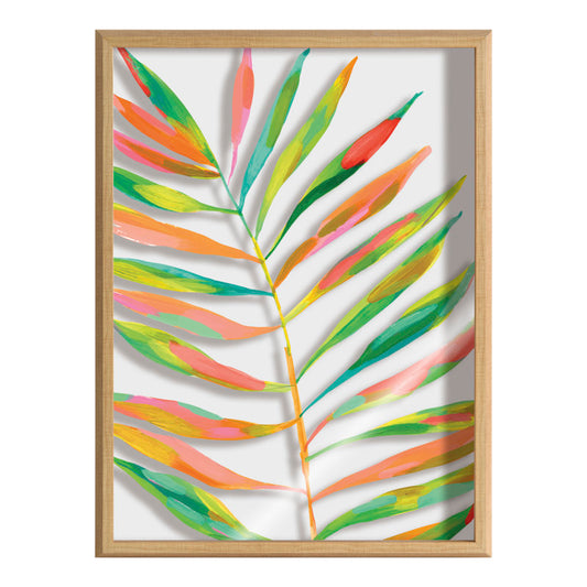 Vibrant Tropical Leaf Oil Painting for Modern Home Decor