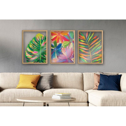 Vibrant Tropical Leaf Oil Painting for Modern Home Decor