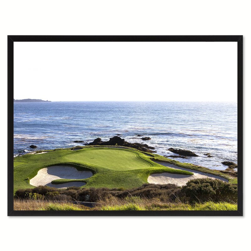 Stunning Coastal View at Pebble Beach Golf Course - Serene Oil Painting