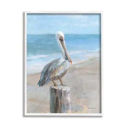 Coastal Pelican Oil Painting