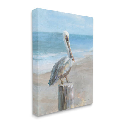 Coastal Pelican Oil Painting