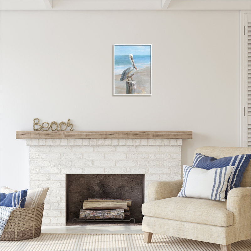 Coastal Pelican Oil Painting
