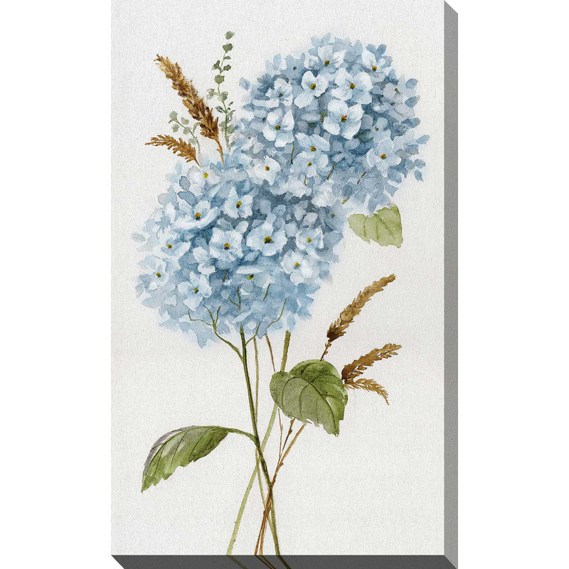 Elegant Blue Hydrangea Oil Painting for Floral Art Lovers