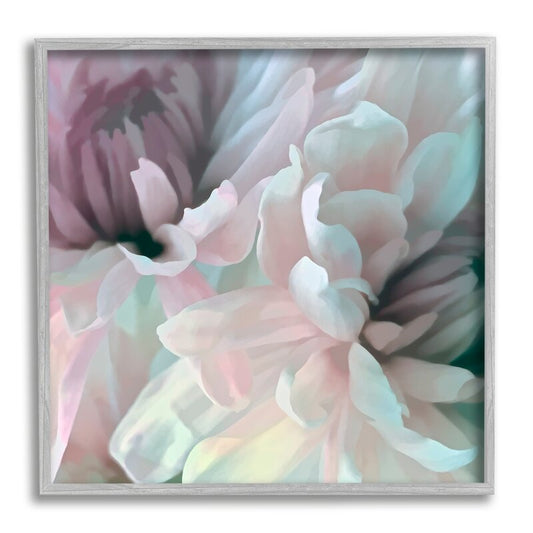 Blush Pink Floral Petals - Elegant Oil Painting of Soft Tone Flowers