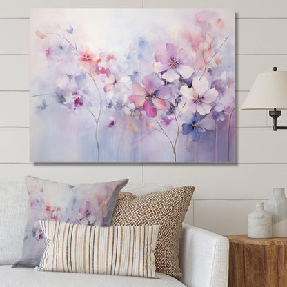 Dreamy Purple Floral Oil Painting for Elegant Home Décor