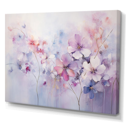 Dreamy Purple Floral Oil Painting for Elegant Home Décor