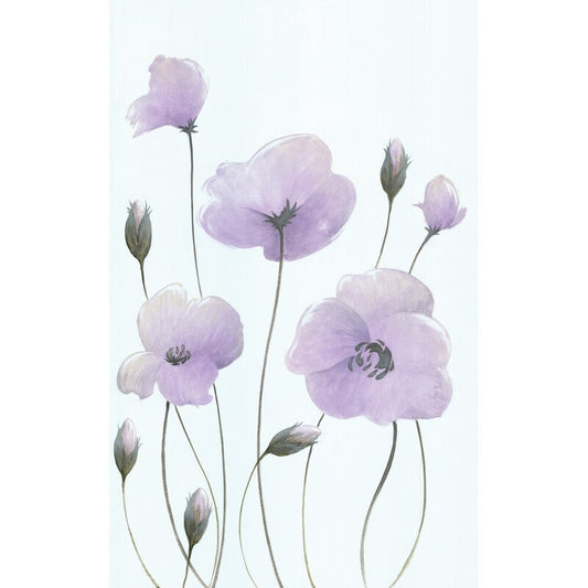 Delicate Purple Spring Flowers Oil Painting for Elegant Home Decor