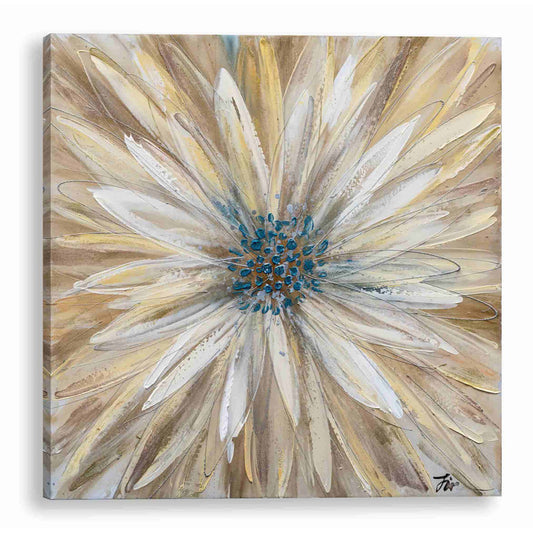 Blossoming Beauty: Elegant Floral Oil Painting for Home Decor