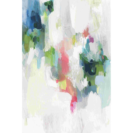 Abstract Raspberry and Teal Art Print
