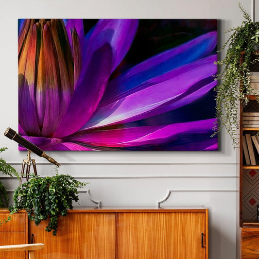 Vibrant Floral Elegance: Stunning Oil Painting of Colorful Petals