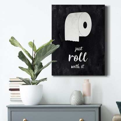 Embrace Life's Roll with It: Modern Black and White Art for Home Decor