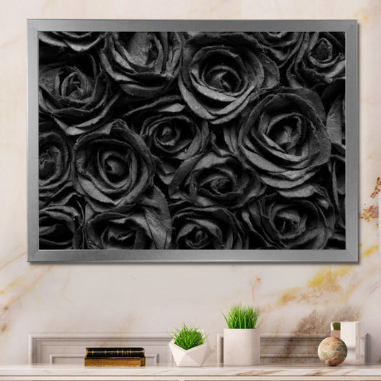 Elegant Black Rose Oil Painting for Modern Home Decor