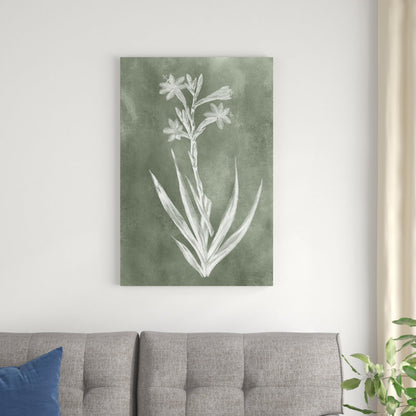 Elegant Sage Floral Oil Painting for Home Decor and Art Lovers
