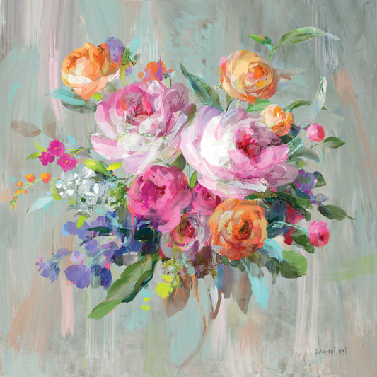 Vibrant Floral Bliss: Summer's Essence in Oil Painting
