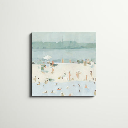 Serene Beach Day Oil Painting