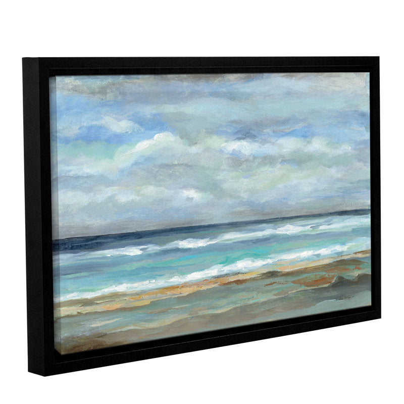 Coastal Serenity: Beautiful Seashore Oil Painting for Beach Home Decor