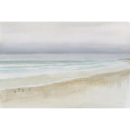 Tranquil Beach Scene Oil Painting