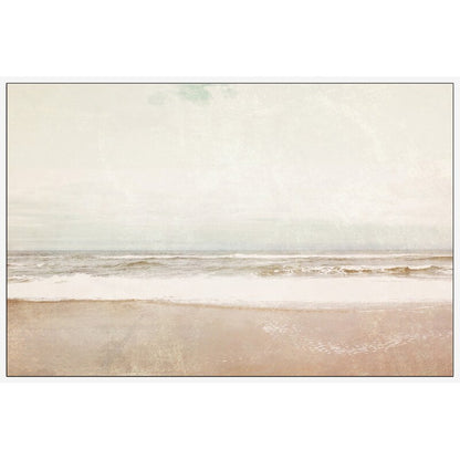 Tranquil Ocean Landscape: Serene Beach Oil Painting for Home D√©cor