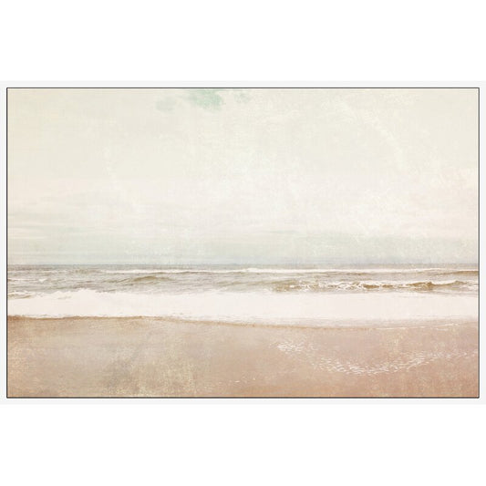 Tranquil Ocean Landscape: Serene Beach Oil Painting for Home D√©cor