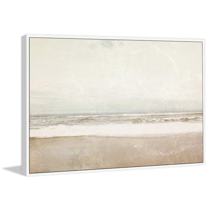 Tranquil Ocean Landscape: Serene Beach Oil Painting for Home D√©cor