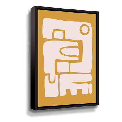 Retro Abstract Oil Painting in Warm Tones for Modern Home Décor