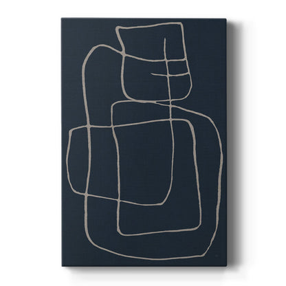 Abstract Night Sky Shapes - Modern Oil Painting for Contemporary D√©cor