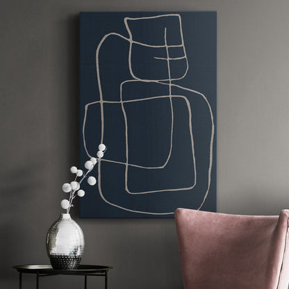 Abstract Night Sky Shapes - Modern Oil Painting for Contemporary D√©cor