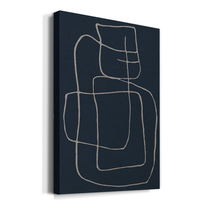 Abstract Night Sky Shapes - Modern Oil Painting for Contemporary D√©cor