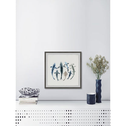 Stunning Ocean Life: Captivating Shark Species Oil Painting for Home Decor