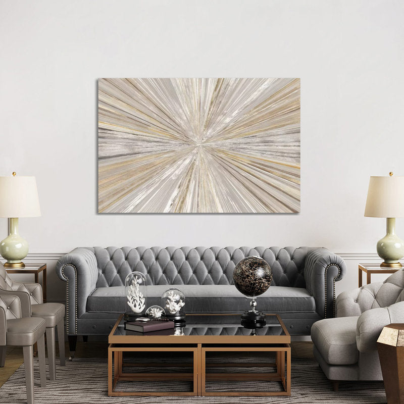 Elegant Abstract Oil Painting with Radiant Light and Texture