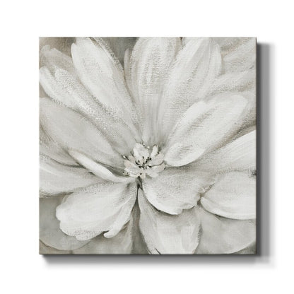 Elegant White Flower Oil Painting for Soft, Serene Home Decor